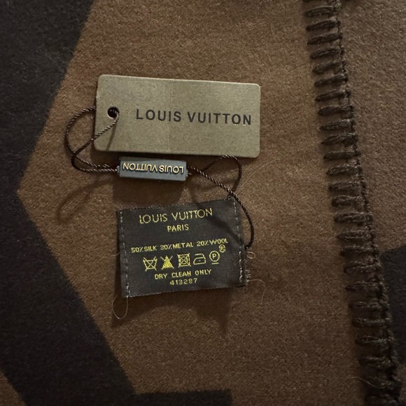 Louis Vuitton Dark Brown Monogram Scarf (faux) - Picture 2 of 5